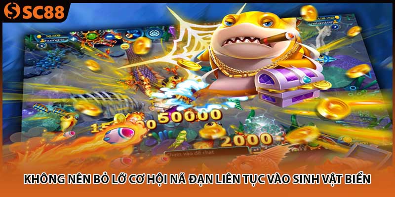 Không nên bỏ lỡ cơ hội nã đạn liên tục vào sinh vật biển